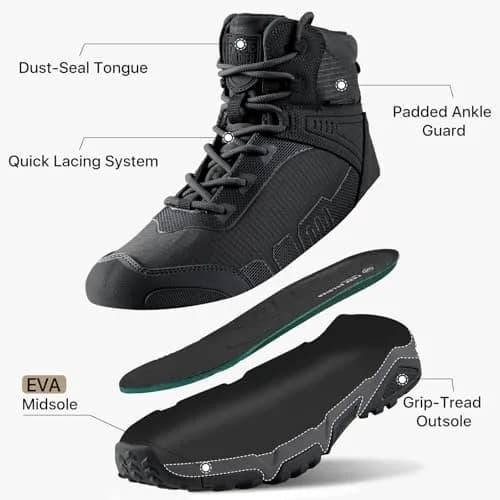 FREE SOLDIER Waterproof Tactical Work Boots Lightweight Comfort in US 8.5 | Durable & Anti-Puncture thumbnail 8