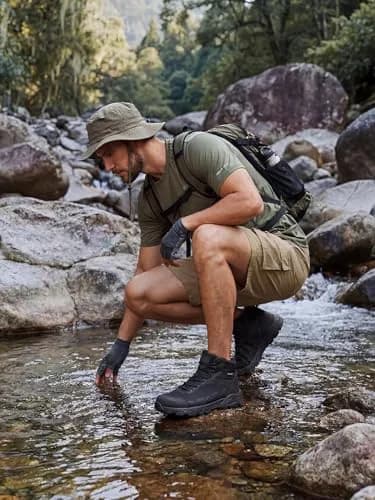 FREE SOLDIER Waterproof Tactical Work Boots Lightweight Comfort in US 8.5 | Durable & Anti-Puncture thumbnail 3