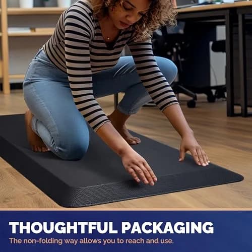 FEATOL Anti Fatigue Mat for Standing Desk & Kitchen Floor, 9/10 Extra Thick | Ergonomic Support for Long Standing thumbnail 7