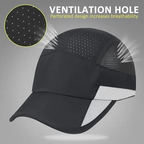 GADIEMKENSD Running Hat UPF 50+ | Breathable, Quick Dry, Reflective, Unisex Summer Sports Cap (55.9-59.7cm) thumbnail 4