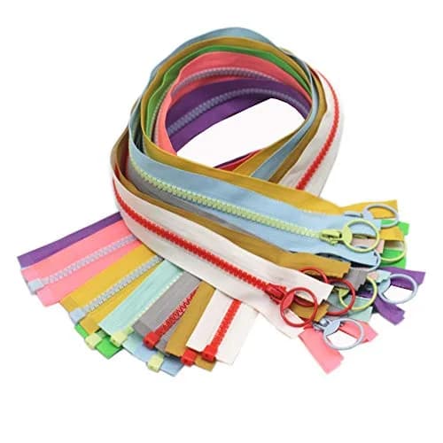 YaHoGa 10PCS 20 Inch #5 Separating Jacket Zippers for Sewing Coats | Plastic, Left-Handed, 10 Colors thumbnail 1