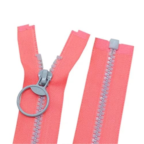 YaHoGa 10PCS 20 Inch #5 Separating Jacket Zippers for Sewing Coats | Plastic, Left-Handed, 10 Colors thumbnail 2