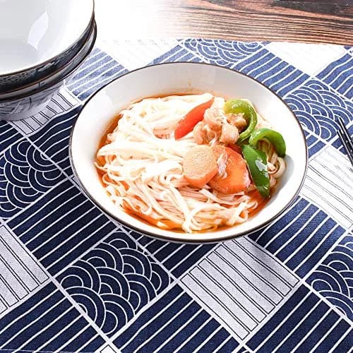 Cerficer Japanese Ceramic Ramen Bowl Set of 2 | 7.5 Inch Deep Soup Bowls, 34.6 OZ, Microwave & Dishwasher Safe thumbnail 3