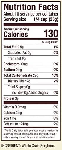 Bob's Red Mill Sorghum Flour 22oz Whole Grain Gluten Free Vegan Kosher | Ideal for Baking & Indian Flatbread thumbnail 4