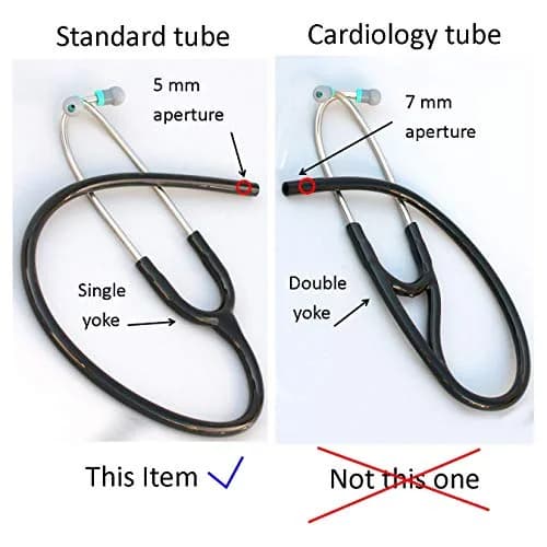 CardioTubes BlackBlack Stethoscope Tubing Kit for Littmann Master Cardiology & Cardiology III (7mm Binaurals) - view 4