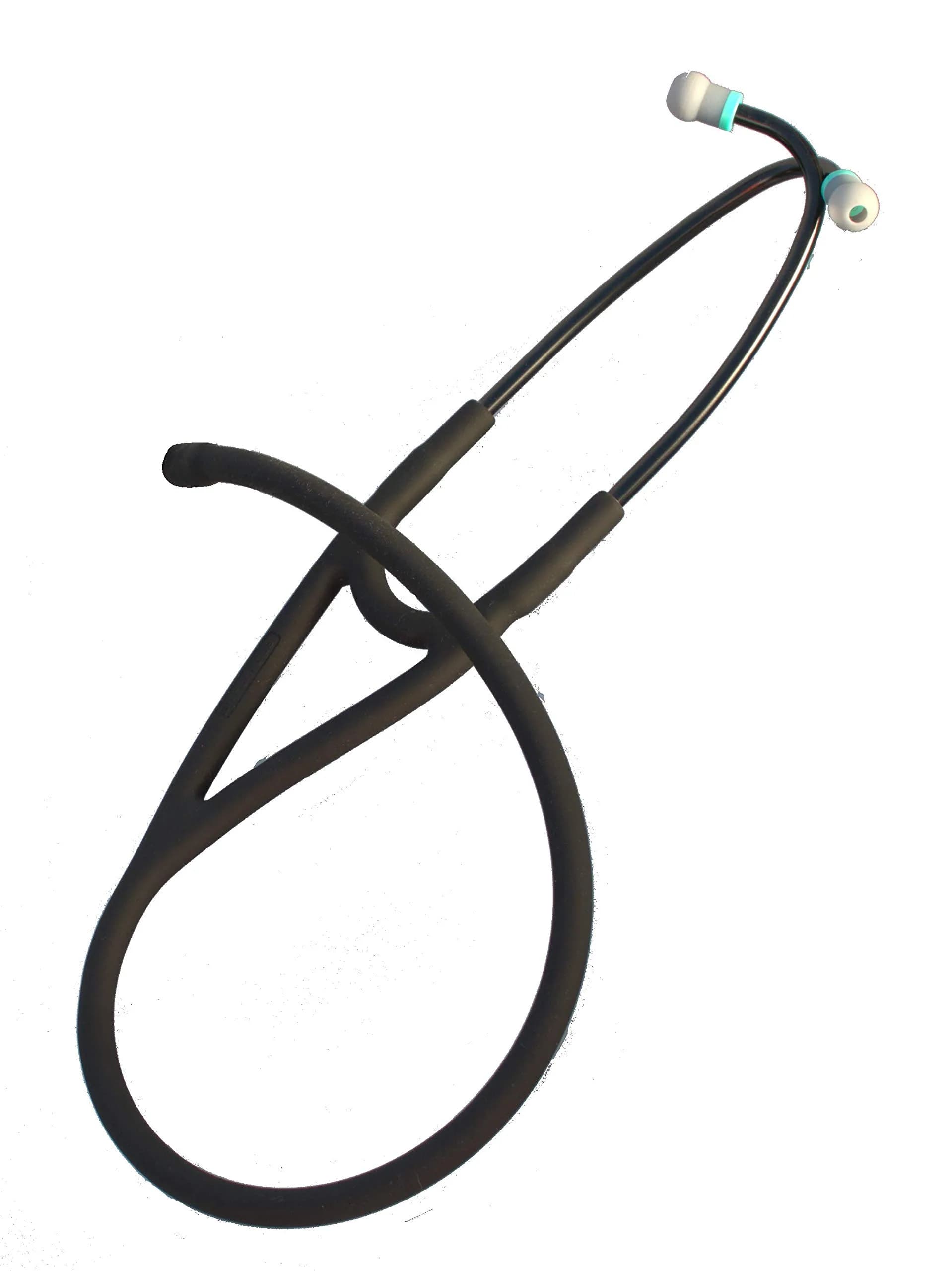 CardioTubes Pink Stethoscope Tubing Kit for Littmann Master Cardiology & Cardiology III (7mm Binaurals) | Durable, Latex-Free Replacement — BlackBlack / 7