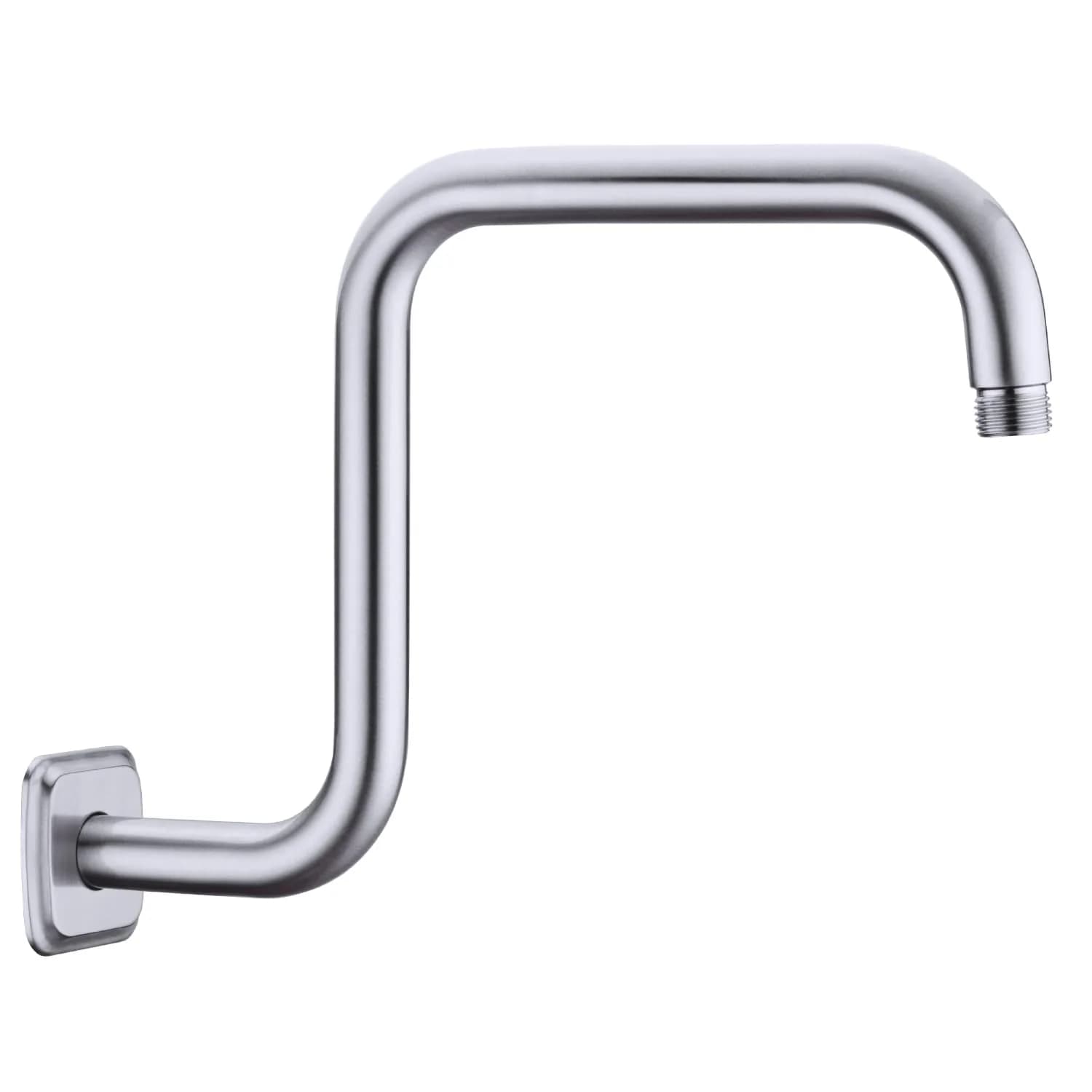 TRUSTMI Shower Arm with Flange, 13 Inch Stainless Steel, Brushed Nickel | High Rise Rainfall Extension