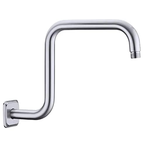 TRUSTMI Shower Arm with Flange, 13 Inch Stainless Steel, Brushed Nickel | High Rise Rainfall Extension thumbnail 1