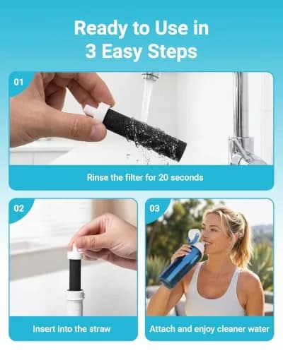 AQUA CREST 8 Count Bottle Water Filter Replacement for Brita® BB06, 40 Gallons | Reduces Chlorine, Taste & Odor thumbnail 6