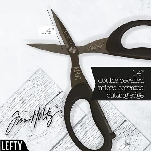 Tonic Studios Tim Holtz Left Handed Scissors 5 Inch Mini Snips with Micro Serrated Blade | Precision Crafting Tool thumbnail 5