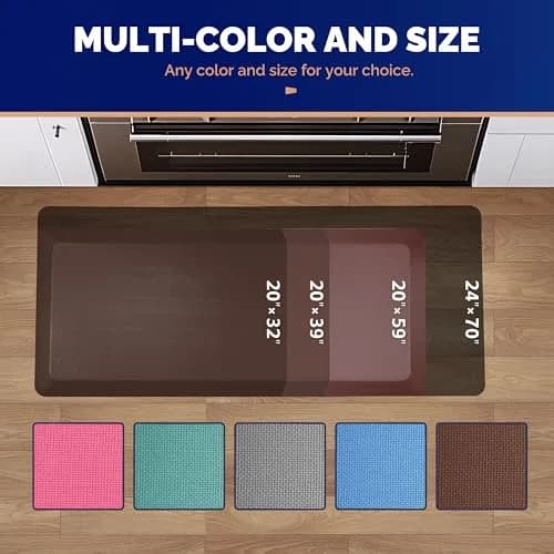 FEATOL Anti Fatigue Mat for Standing Desk & Kitchen Floor | 9/10" Extra Thick Support thumbnail 6