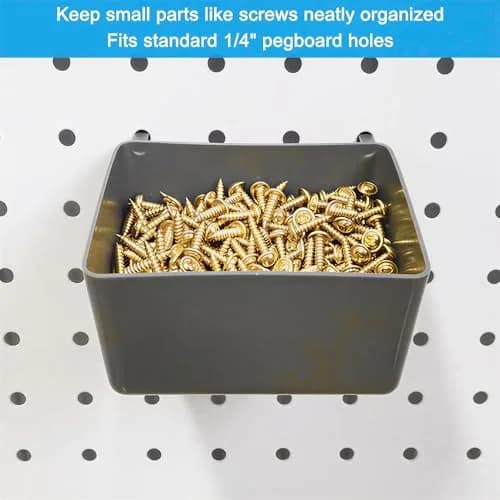 FRIMOONY 140-Piece Pegboard Hooks Assortment with Bins & Locks | Organize Tools on 1/8" & 1/4" Pegboards thumbnail 7