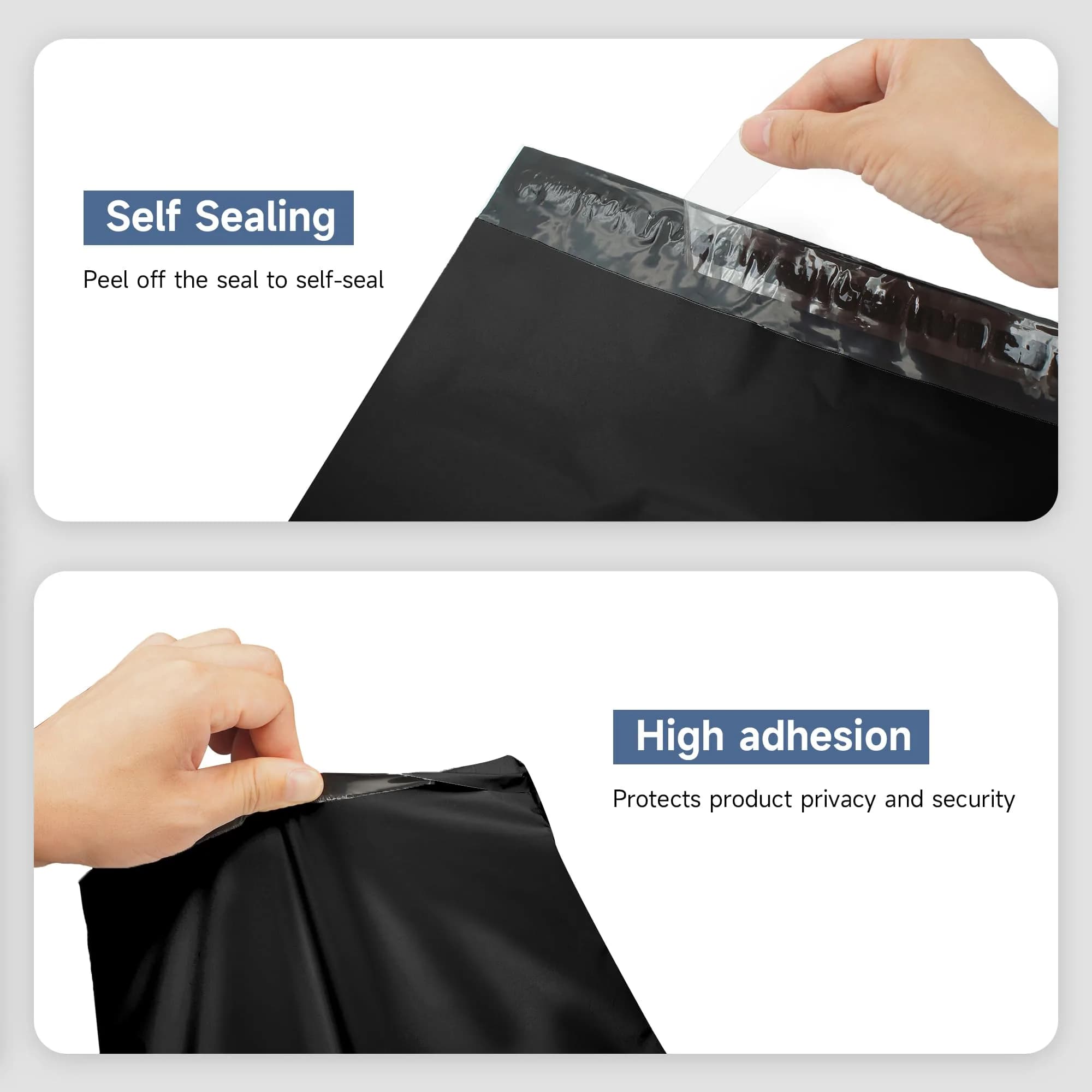 KKBESTPACK Black Poly Mailers - 10" x 13" Shipping Bags for Small Business (100 Pack) - view 4
