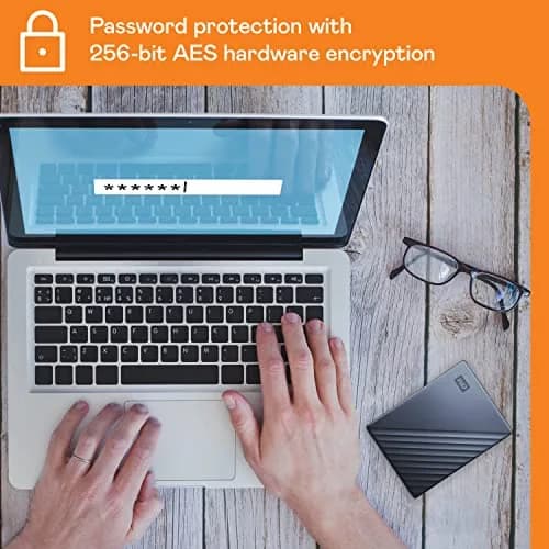 WD 5TB My Passport Ultra Portable External Hard Drive Blue | Password & Ransomware Defense thumbnail 2