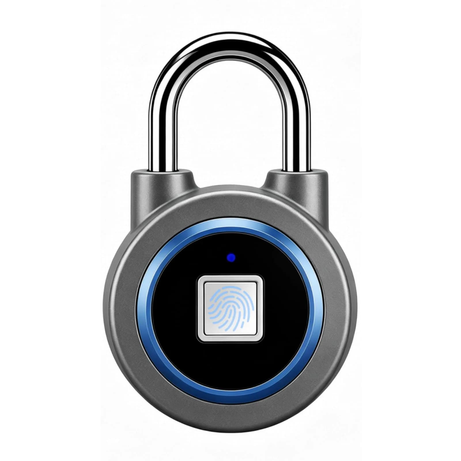 MEGAFEIS Biometric Fingerprint Padlock Blue 1.97in (5cm) Shackle | Bluetooth App Control