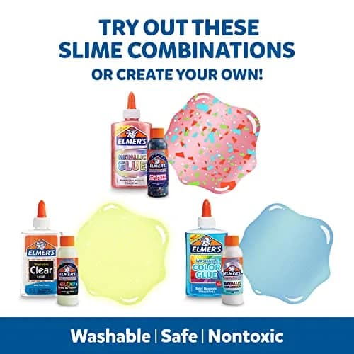 Elmer's Slime Kit 6 Count | Washable, Nontoxic, Metallic & Clear Slime thumbnail 2