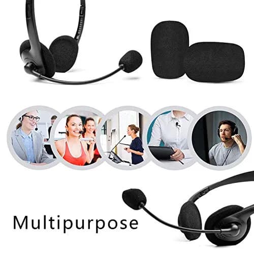 Phinus 10 Pack Lapel Microphone Windscreen Foam Covers 12mm Caliber | Noise Reduction for Headsets thumbnail 5