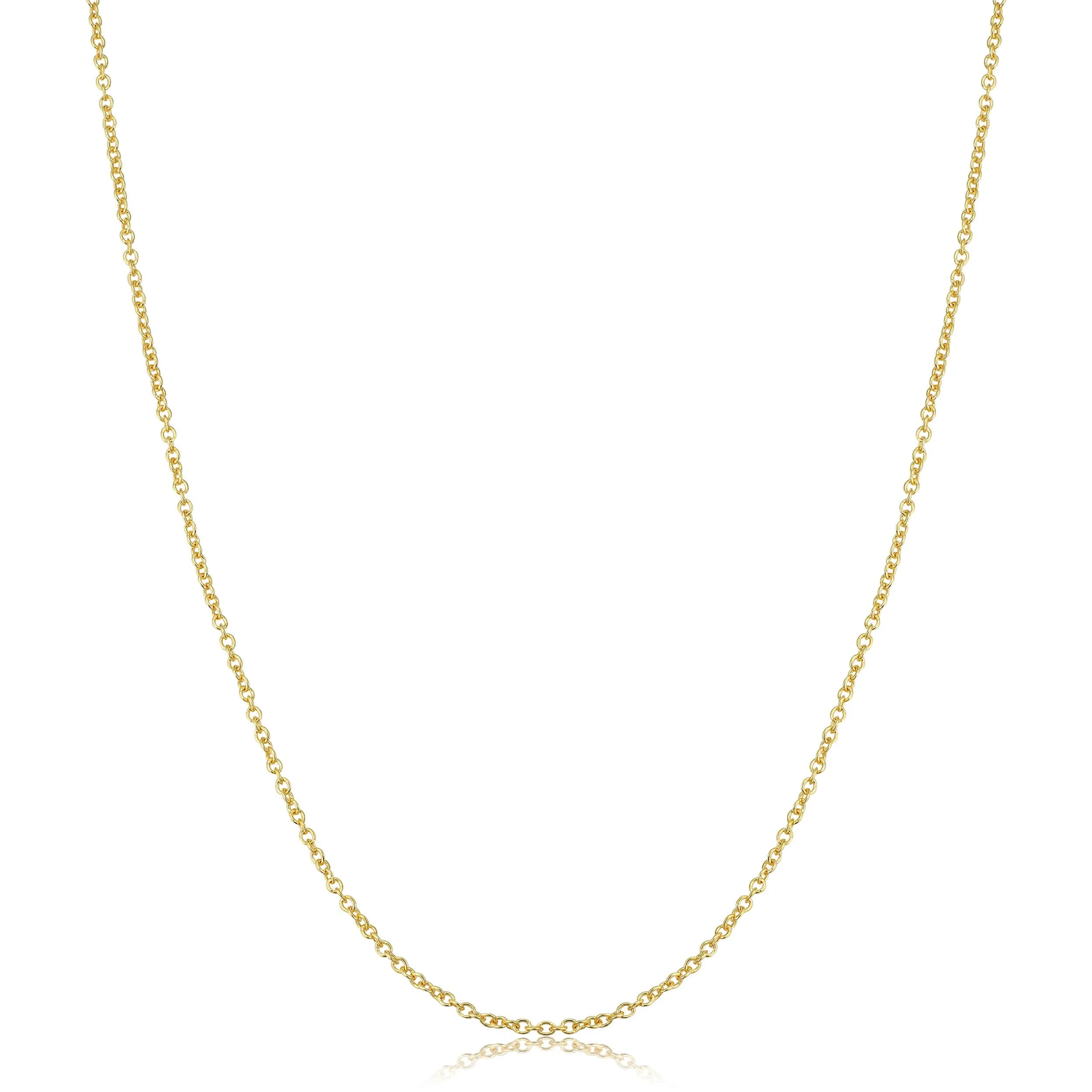 Kooljewelry 14k Gold Filled Cable Chain Necklace 24 inch (61 cm) | Elegant Everyday Jewelry - main product image