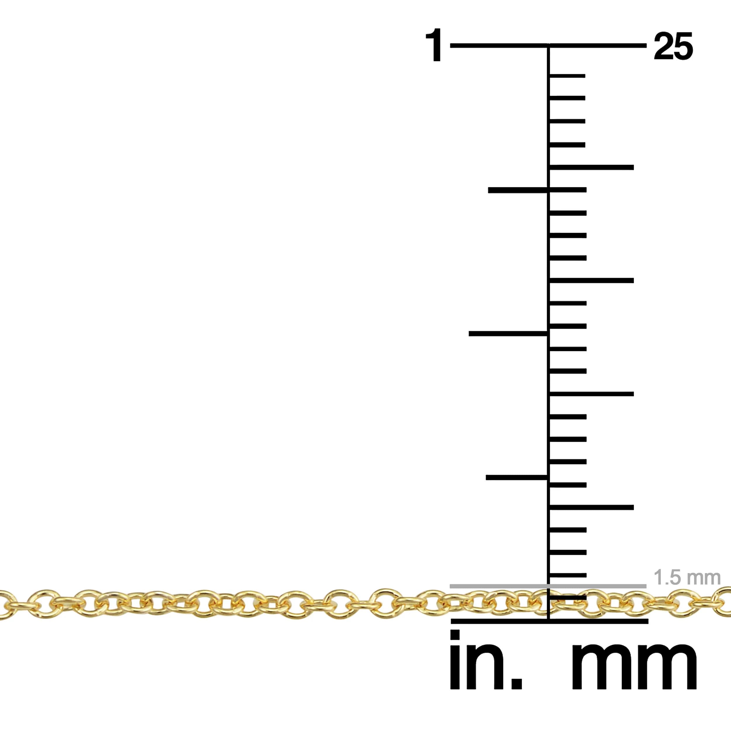 Kooljewelry 14k Gold Filled Cable Chain Necklace 24 inch (61 cm) | Elegant Everyday Jewelry - view 4