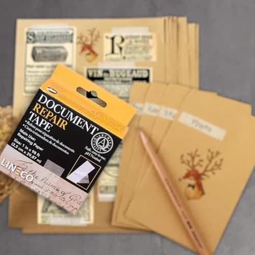 Lineco Archival Document Repair Tape 1 Inch x 98 Feet (2 Pack) | Acid-Free, pH Neutral, Invisible Repair thumbnail 3