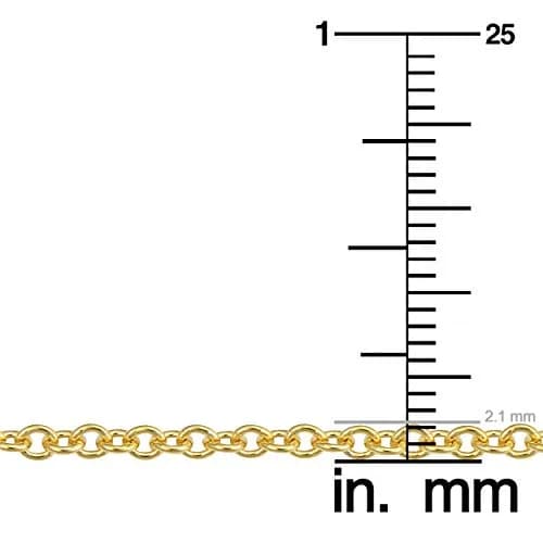 Kooljewelry 14k Gold Filled Cable Chain Necklace 20 inch (50.8 cm) | Elegant Yellow Gold Finish thumbnail 4