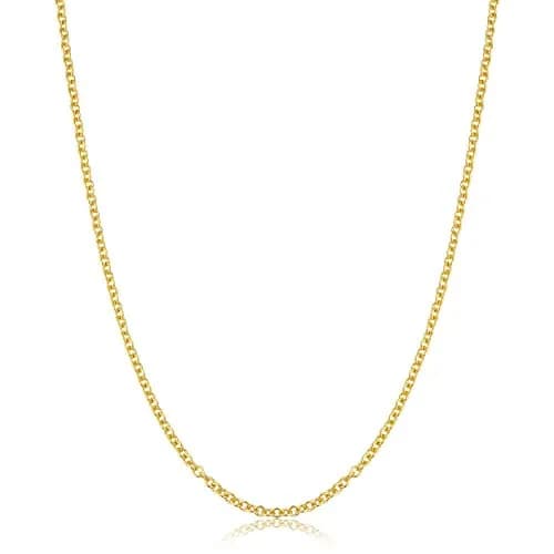 Kooljewelry 14k Gold Filled Cable Chain Necklace 20 inch (50.8 cm) | Elegant Yellow Gold Finish thumbnail 1