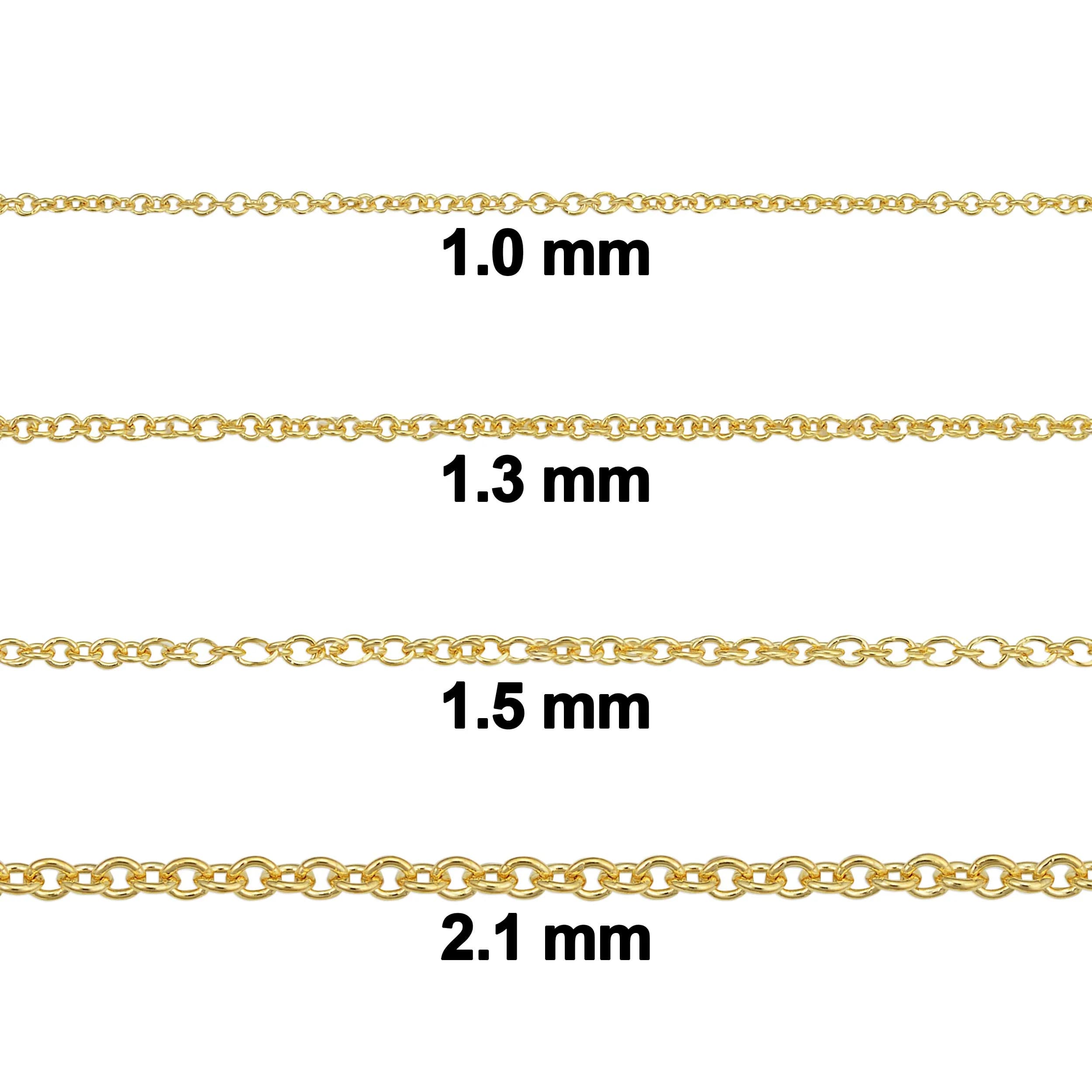 Kooljewelry 14k Gold Filled Cable Chain Necklace 20 inch (50.8 cm) | Elegant Yellow Gold Finish - view 2