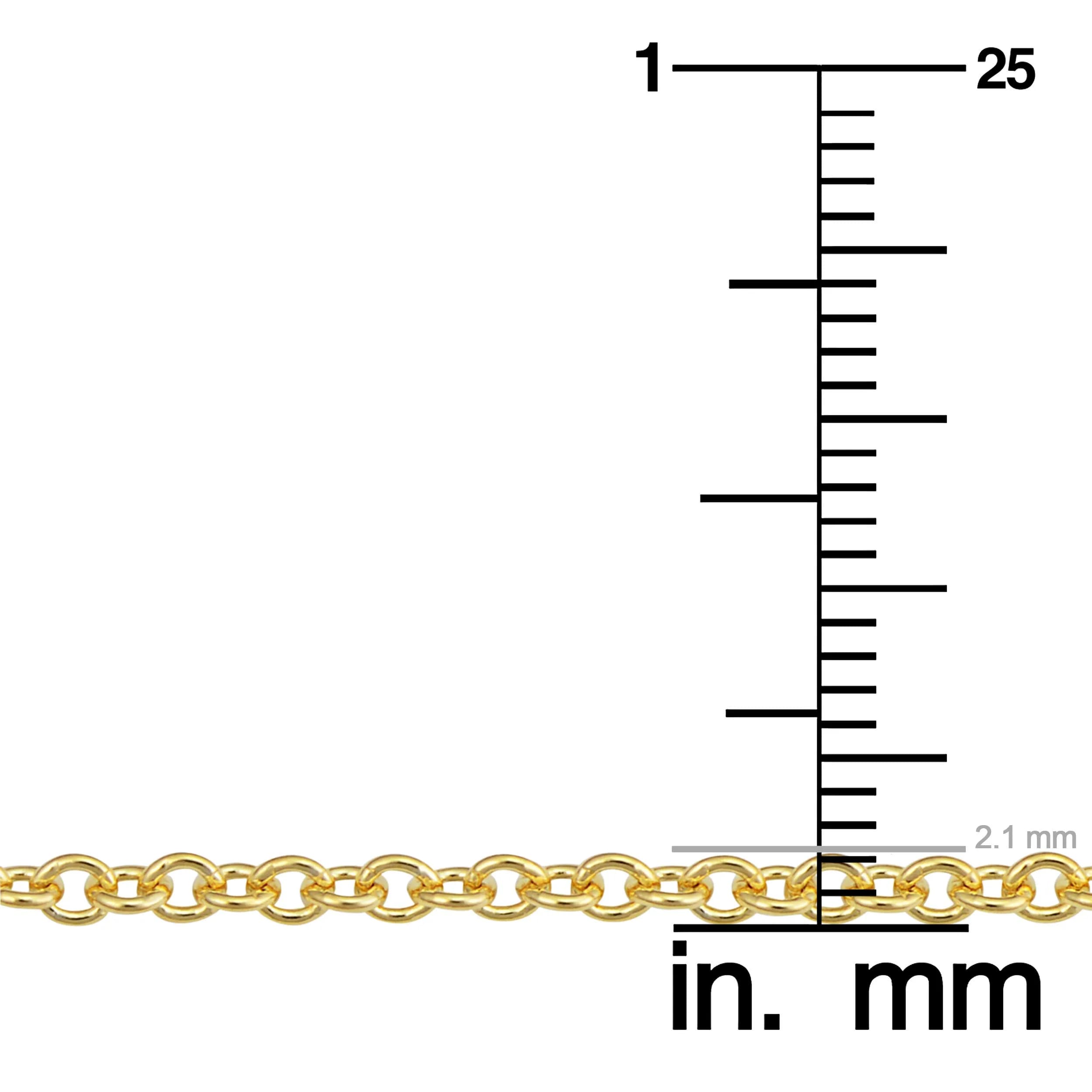 Kooljewelry 14k Gold Filled Cable Chain Necklace 20 inch (50.8 cm) | Elegant Yellow Gold Finish - view 4