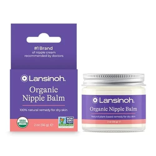 Lansinoh Organic Nipple Butter, 56g (2 oz) | USDA Certified Organic, Safe for Baby, Hypoallergenic thumbnail 1