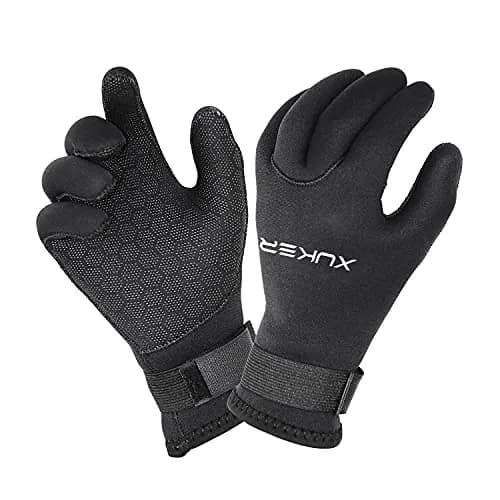 XUKER Water Gloves 3mm Neoprene Five Finger | Thermal Water Sports Gloves for Men Women thumbnail 1