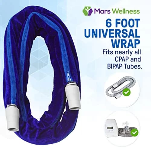 MARS WELLNESS CPAP Tube Hose Cover - Wrap Fleece Skin - Full Length Zipper (6 Foot) | Insulation & Noise Reduction thumbnail 6