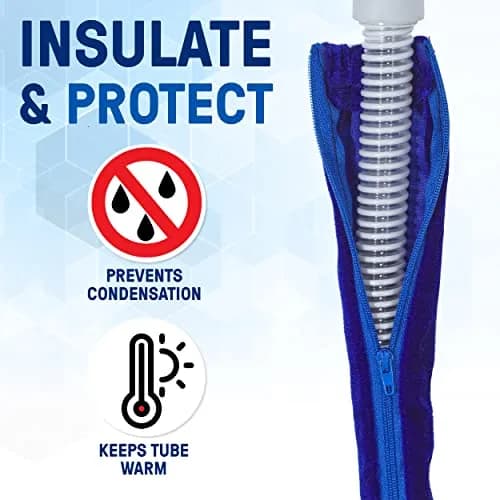 MARS WELLNESS CPAP Tube Hose Cover - Wrap Fleece Skin - Full Length Zipper (6 Foot) | Insulation & Noise Reduction thumbnail 2