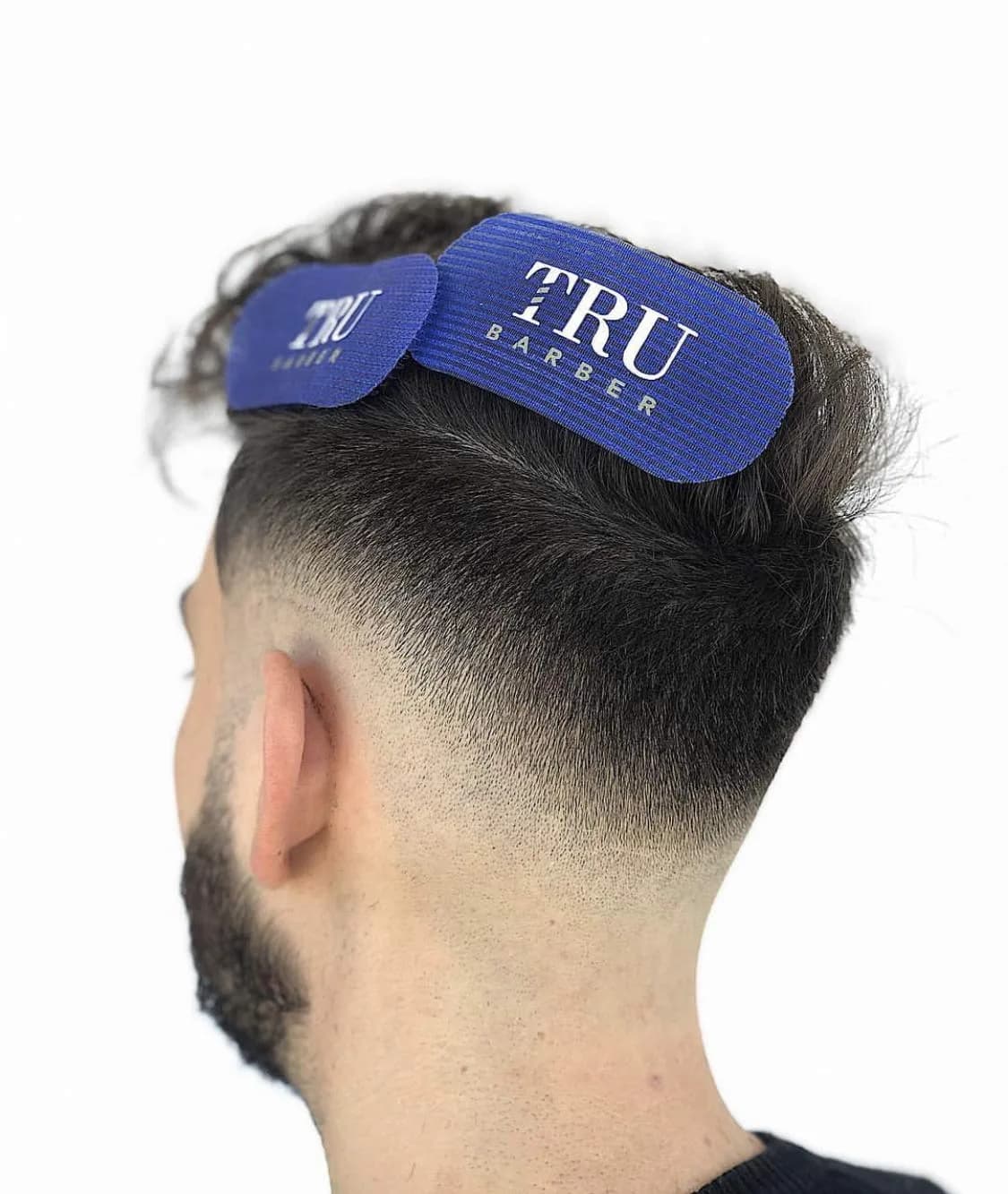 TRU BARBER Hair Grippers 6 pcs | No Slip, Durable, Versatile Hair Clips for Men & Women — Blue,White,Red