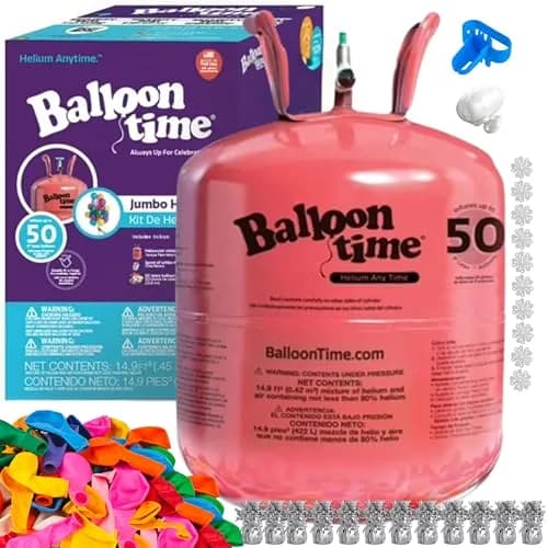 BLUE RIBBON Helium Tank with 50 Balloons & Accessories | 14.9 cu. ft (422 L) Helium Gas thumbnail 1
