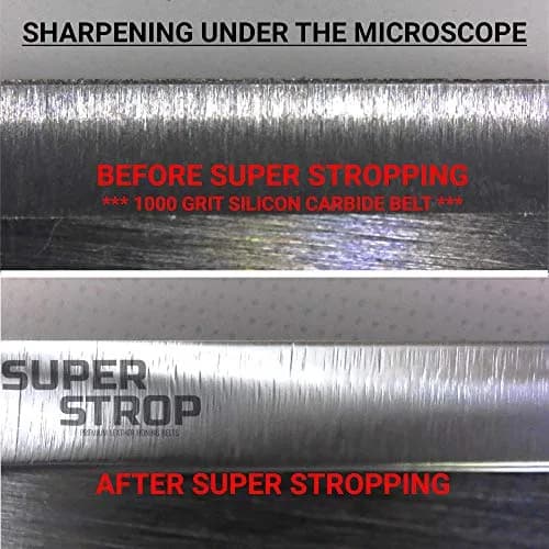 Super Strop 1x30 inch Leather Honing Strop Belt with White Buffing Compound | Fits 1x30 Belt Sanders thumbnail 2