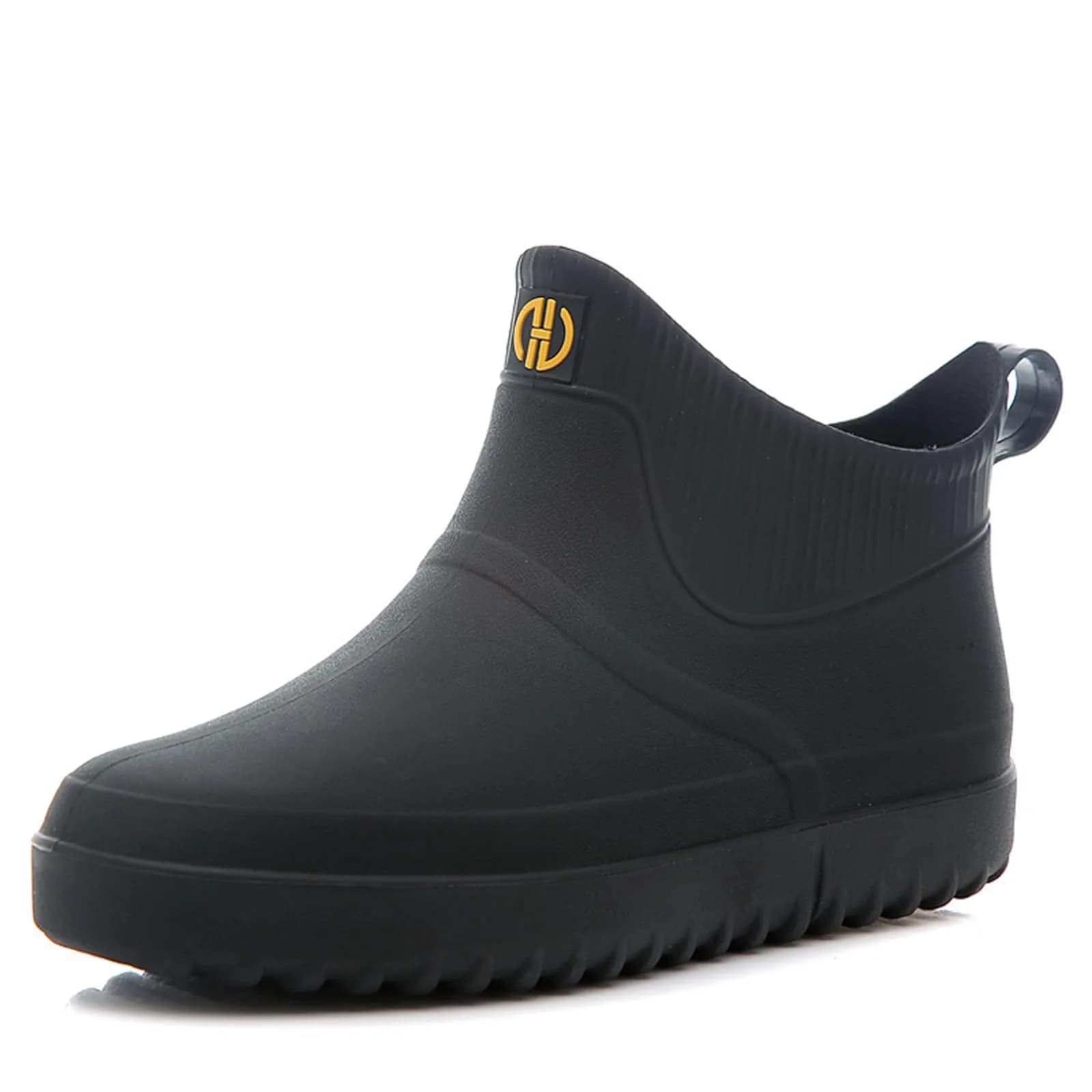 jessie Men Rain Boots Waterproof Slip On Ankle Boots 9 | Non-Slip Rubber Rain Booties - main product image