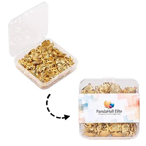 PH PandaHall 120pcs Golden Ocean Animals Charms | 1-2mm Hole Size thumbnail 7