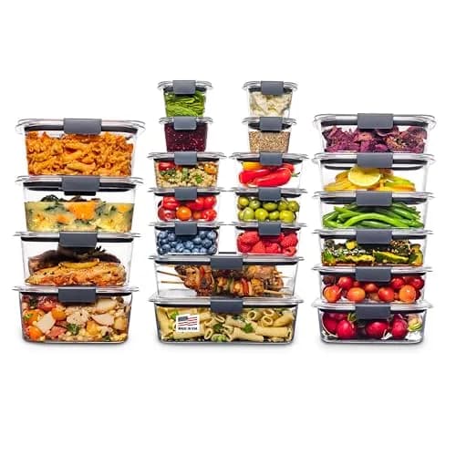 Rubbermaid Brilliance BPA Free 44-Piece Food Storage Containers Set with Lids | Airtight & Leak-Proof for Meal Prep thumbnail 1