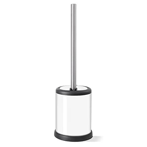 ToiletTree Products Toilet Brush with Lid (White 2 Pack) | Hands-Free Lid Operation, Compact & Stylish Bathroom Accessory thumbnail 2