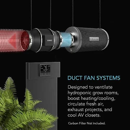 AC Infinity CLOUDLINE PRO T12 12” Inline Duct Fan | Ultra-Quiet, Energy-Efficient Ventilation for Hydroponics & HVAC (120-240V) thumbnail 2