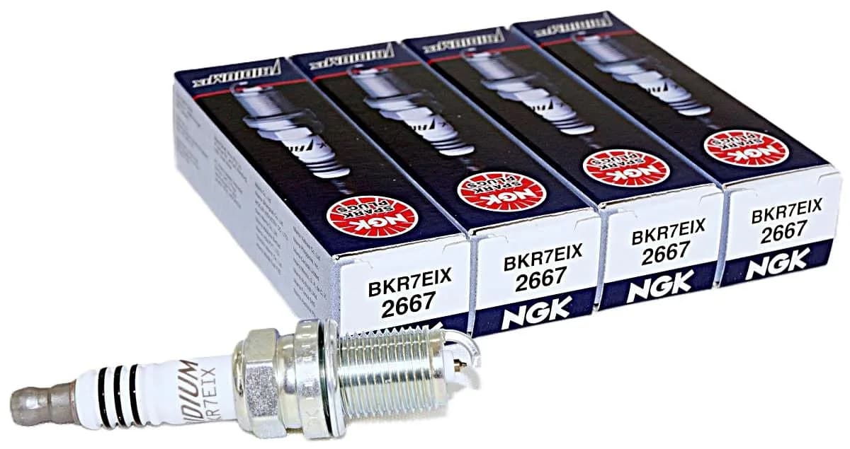 NGK Iridium IX Spark Plug 4 Pack | Compatible with Audi, Buick, Chevy, VW | 14mm Thread, 0.6mm Electrode (4 Pack, Iridium IX) — 4-Pack