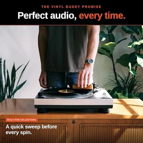 Vinyl Buddy 5-in-1 Vinyl Record Cleaning Kit | 100ml Alcohol-Free Solution & Hardwood Brushes | Clean, Protect & Restore LPs thumbnail 4
