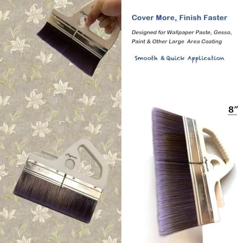 Magimate 8 Inch Large Paint Brush Wide Paddle Brush Varnish Wallpaper Paste | Extra Large for Walls & Furniture thumbnail 5