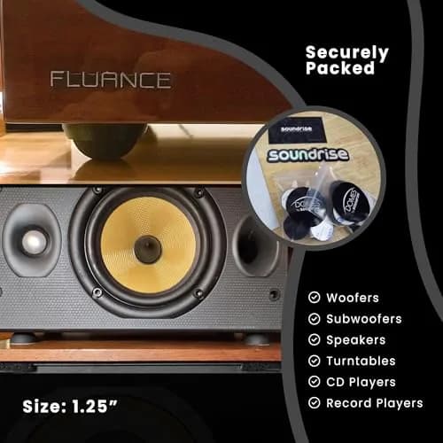 Soundrise DOMES Isolation Pads 1.25 inch (3.175 cm) Black | Reduce Vibration for Clearer Audio thumbnail 5