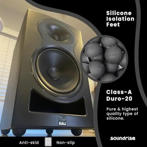 Soundrise DOMES Isolation Pads 1.25 inch (3.175 cm) Black | Reduce Vibration for Clearer Audio thumbnail 3