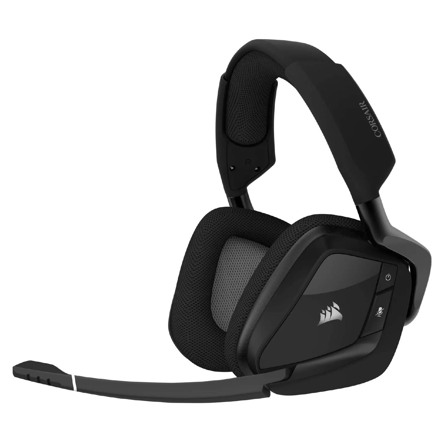Corsair Void RGB Elite Wireless Gaming Headset – 7.1 Surround Sound – Omni-Directional Microphone – Microfiber Mesh Earpads – Up to 40ft Range – iCUE Compatible – PC, Mac, PS5, PS4 – Carbon thumbnail 1
