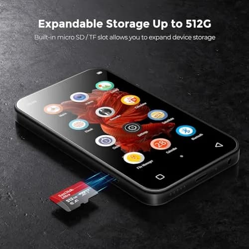 TIMMKOO 72GB MP3 Player with Bluetooth 4.0" Touchscreen | HiFi Sound & Voice Recorder (Black) thumbnail 6