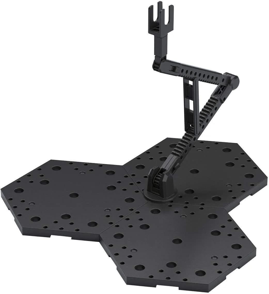 BANDAI Black Action Base 4 (1/100) Model Kit Base | For Gundam & Anime Figures — Black Action Base 4 (1/100)