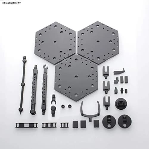 BANDAI Black Action Base 4 (1/100) Model Kit Base | For Gundam & Anime Figures thumbnail 2