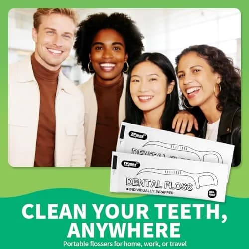 TPmax Dental Flossers 150 Count | Individually Wrapped Floss Picks for Travel & Office thumbnail 6